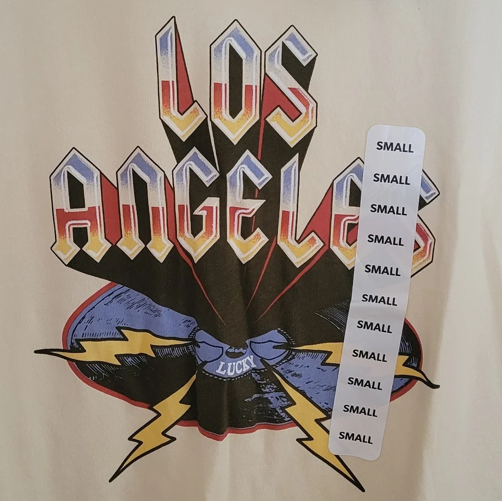 LUCKY BRAND Cotton Graphic Tee Size Small - Picture 3 of 7